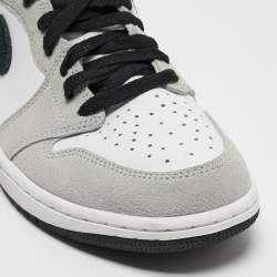 Pre Owned Air Jordans Multicolor Leather Air Jordan 1 Retro High OG Light Smoke Grey Sneakers Size 43