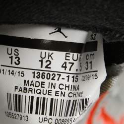 Pre Owned Air Jordan White Leather Jordan 5 Retro Poison Green Sneakers Size 47.5