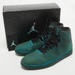 Pre Owned Air Jordans Green Rubber Jordan 1 Retro 4Lab1 Tropical Teal Sneakers Size 47.5