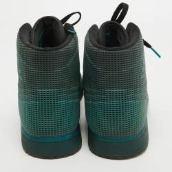 Pre Owned Air Jordans Green Rubber Jordan 1 Retro 4Lab1 Tropical Teal Sneakers Size 47.5