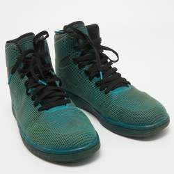 Pre Owned Air Jordans Green Rubber Jordan 1 Retro 4Lab1 Tropical Teal Sneakers Size 47.5
