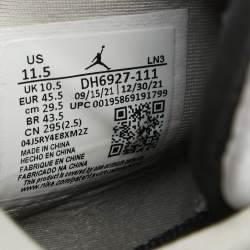 Air Jordans White Leather Jordan 4 Retro Military Black Sneakers Size 45.5