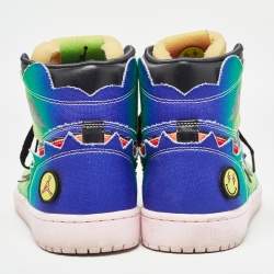 Air Jordans Multicolor Canvas Jordan 1 Retro High J Balvin Sneakers Size 47.5