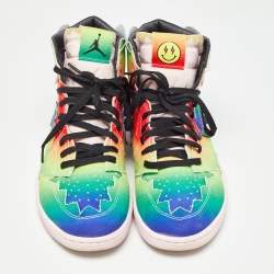 Air Jordans Multicolor Canvas Jordan 1 Retro High J Balvin Sneakers Size 47.5