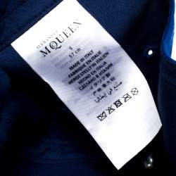 Pre Owned Alexander McQueen Blue Cotton Dancing Skeleton Baseball Cap S