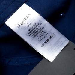 Pre Owned Alexander McQueen Blue Cotton Dancing Skeleton Baseball Cap L