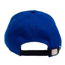 Pre Owned Alexander McQueen Blue Cotton Dancing Skeleton Baseball Cap L