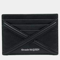 Pre Owned Alexander McQueen The Harness Logo Printed Card Holder