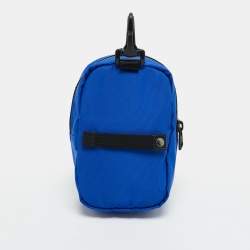 Pre Owned Alexander McQueen Mini Blue Fabric Pouch