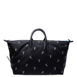 Alexander McQueen Dancing Skeleton Nylon Holdall Duffle Bag