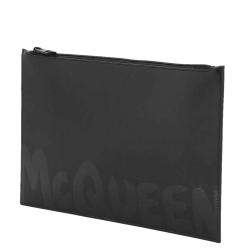 Alexander McQueen Black Graffiti Flat Pouch 