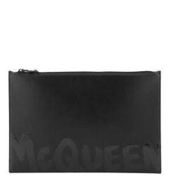 Alexander McQueen Black Graffiti Flat Pouch 