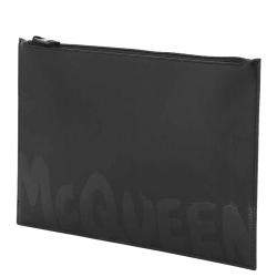 Alexander McQueen Black Graffiti Flat Pouch 
