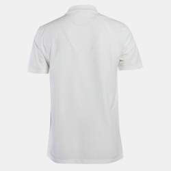 Pre Owned Alexander McQueen White Cotton Pique Polo T-Shirt M