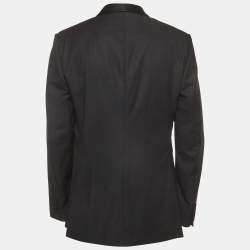 Pre Owned Alexander McQueen Black Wool Blend Shawl Collar Tailored Jacket XXL