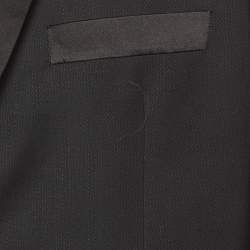 Pre Owned Alexander McQueen Black Wool Blend Shawl Collar Tailored Jacket XXL