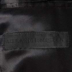 Pre Owned Alexander McQueen Black Wool Blend Shawl Collar Tailored Jacket XXL
