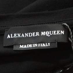 Pre Owned Alexander McQueen Black Cotton Skull Print T-Shirt XL