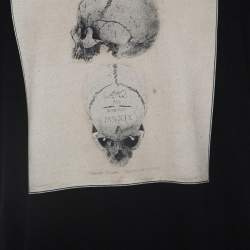 Pre Owned Alexander McQueen Black Double Skull Graphic Jersey T-Shirt XL
