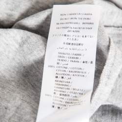 مملوكة مسبقًا Alexander McQueen Grey Cotton Printed Short Sleeve T-Shirt L