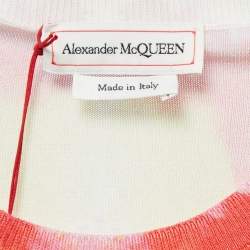 Pre Owned Alexander McQueen Multicolor Tye-Dye Printed Knit Pullover XXL