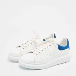 Alexander McQueen White Leather Larry Sneakers Size 42