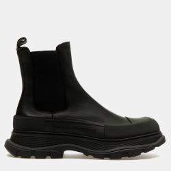 Alexander McQueen Black Tread Slick Chelsea Boots Size EU 42