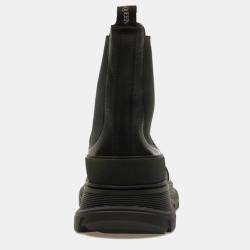 Alexander McQueen Black Tread Slick Chelsea Boots Size EU 42