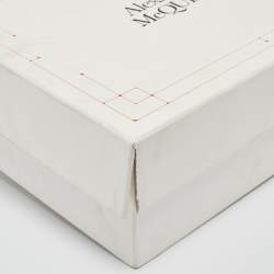 مملوكة مسبقًا Alexander McQueen Black Leather Oversized Runner Lace Up Sneakers Size 43