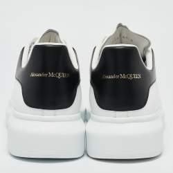Alexander McQueen White/Black Leather Larry Sneakers Size 44