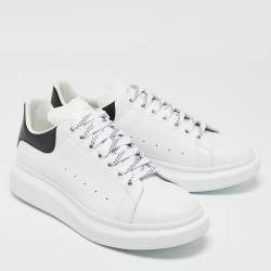 Alexander McQueen White/Black Leather Larry Sneakers Size 44