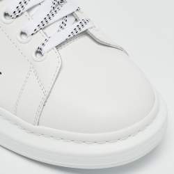 Alexander McQueen White/Black Leather Larry Sneakers Size 44