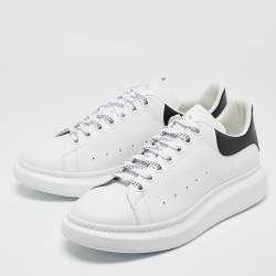 Alexander McQueen White/Black Leather Larry Sneakers Size 44
