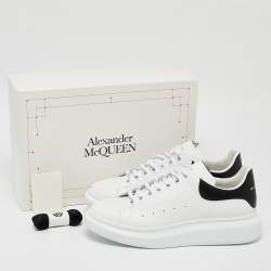 Alexander McQueen White/Black Leather Larry Sneakers Size 44