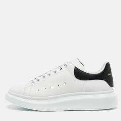 Alexander McQueen White/Black Leather Larry Sneakers Size 44
