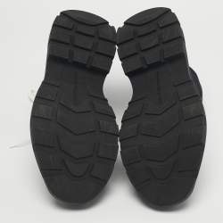 Pre Owned Alexander McQueen Black Canvas Tread Slick High Top Sneakers Size 41