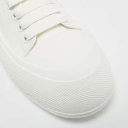 Pre Owned حذاء رياضي ألكسندر ماكوين بلومسول سطح حجم 43 أبيض قماش عنق منخفض