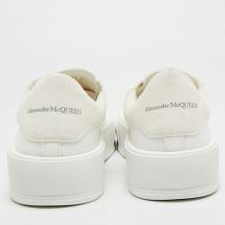 Pre Owned حذاء رياضي ألكسندر ماكوين بلومسول سطح حجم 43 أبيض قماش عنق منخفض