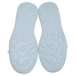 مملوكة مسبقًا Alexander McQueen White Leather Larry Low Top Sneakers Size 42