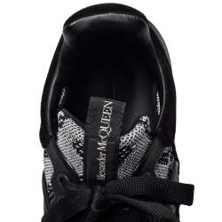 Alexander McQueen Black Suede And Mesh Oversized Runner Sneakers Size 41.5
