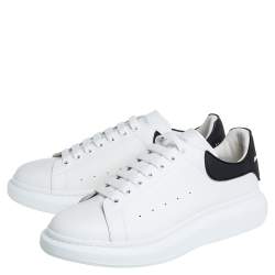 Alexander McQueen White Leather Larry Low Top Sneakers Size 45.5