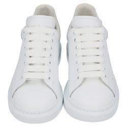 Alexander McQueen White/Beige Oversized Sneakers Size EU 41