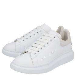 Alexander McQueen White/Beige Oversized Sneakers Size EU 41