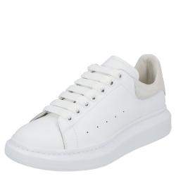 Alexander McQueen White/Beige Oversized Sneakers Size EU 41