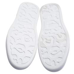 Pre Owned Alexander McQueen White Canvas Deck Plimsoll Low Top Sneakers Size 42