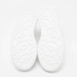 Pre Owned Alexander McQueen White/Black Leather Oversized Sneakers Size 41