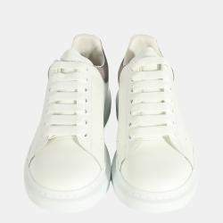 Alexander McQueen White Lead Crocodile Oversized Sneaker EU 41.5