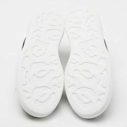 Pre Owned Alexander McQueen Black Leather Oversized Lace Up Sneakers Size 43