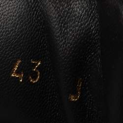 Pre Owned Alexander McQueen Black Leather Oversized Lace Up Sneakers Size 43