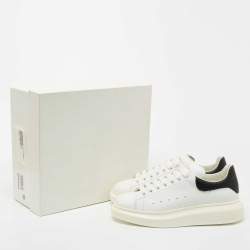 Pre Owned Alexander McQueen White Leather Oversized Sneakers Size 44